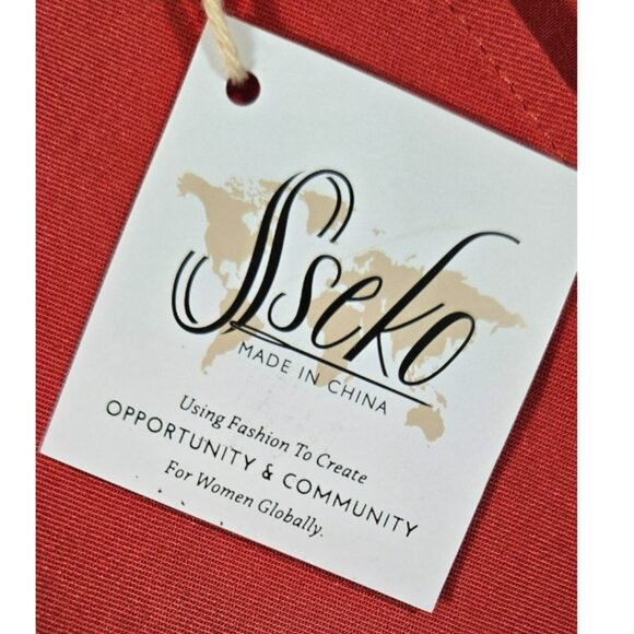 SSeko Designs Shawl Women's One Size Kimono High-Low Hem Red NWT - Picture 3 of 6